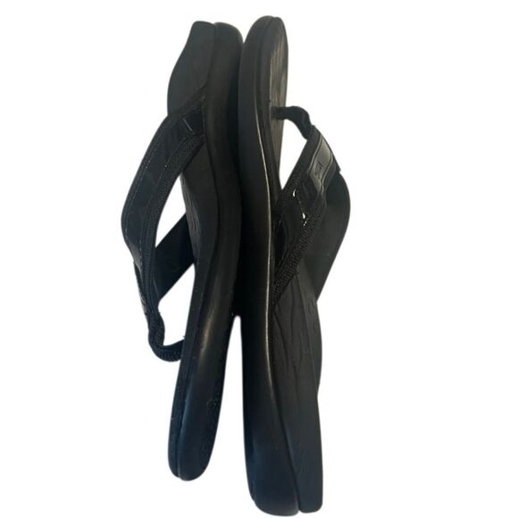 Vionic Tide Black Patent Detail Toe Post Slide Sandals Size 9 - Picture 5 of 8